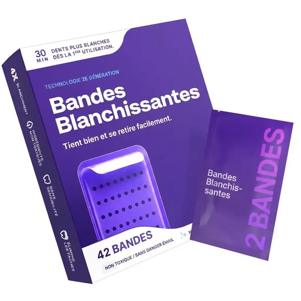 Dents plus blanches en 7 jours — Bandes Blanchissantes Violettes